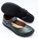 Sapatilha Sapato Boneca Feminino Fechado Em Couro Legitimo Verde