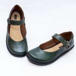 Sapatilha Sapato Boneca Feminino Fechado Em Couro Legitimo Verde