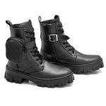 Bota Cano Médio Com bolsinha Preto Fosco