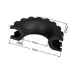 Manilha Curva 3/4 Pino 22mm com Borracha de Encosto - Vermelha