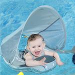 Colete Flutuador de Torax Infantil com Cobertura - 3 à 24 meses Cinza