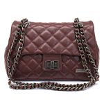 Bolsa Feminina Media Couro Legitimo Marsala DM-17M