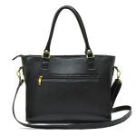 BOLSA GRANDE COURO LEGITIMO PRETA REF:DM-05