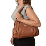 Bolsa Feminina Média Ombro CARAMELO DM-21