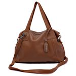 kit bolsa media couro legitimo e carteira caramelo ref:DM-02B