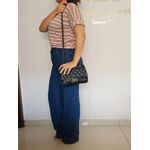 Bolsa Feminina pequena Couro Legitimo PRETA REF:DM-17MP 