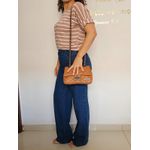 Bolsa Feminina pequena couro legítimo CARAMELO REF:DM-17MP 