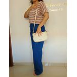 Bolsa media couro legitimo OFF WHITE ref: DM-08 