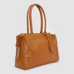Bolsa Feminina Grande Couro Legitimo Alça Ombro Caramelo DM-23L 