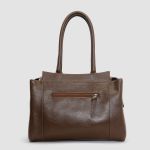 Bolsa Feminina Grande Couro Legitimo Alça Ombro CHOCOLATE DM-23L