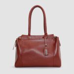 Bolsa Feminina Grande Couro Legitimo Alça Ombro Bordo DM-23L