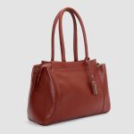 Bolsa Feminina Grande Couro Legitimo Alça Ombro Bordo DM-23L