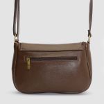 Bolsa media couro legitimo chocolate ref:DM-08