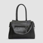 Bolsa Feminina Grande Couro Legitimo Alça Ombro preta DM-23L