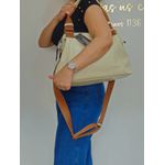 Bolsa grande ombro e transversal OFF WHITE com alça em gorgurão REF:DM-24G 