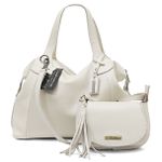 Bolsa grande e mini couro legitimo off white ref:DM-01A