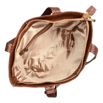 Kit bolsa grande couro legitimo croco e carteira caramelo ref:DM-03BCR