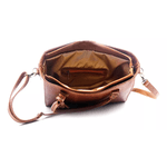 Bolsa grande couro legitimo croco chocolate ref:DM-05CR
