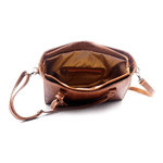 Kit bolsa couro legitimo croco e carteira caramelo ref:DM-05BCR