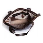 Bolsa Grande Couro Legitimo Croco chocolate REF:DM-03CR