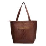  Kit Bolsa grande Couro Legitimo Croco e mini caramelo ref:DM-03ACR
