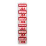 PLACA SINALIZACAO PS117 ADESIVA LIGA/DESLIGA