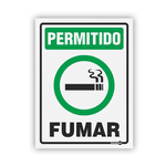 PLACA SINALIZACAO PS103 É PERMITIDO FUMAR