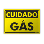 PLACA SINALIZACAO PR3004 CUIDADO GAS