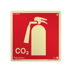 PLACA 20X20 PAF324 E5C EXTINTOR DE INCENDIO CO2