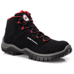 BOTINA MICROF. BICO PP CANO ALTO EN10071S2 PT/VERM CA44558