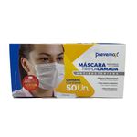 MASCARA TNT TRIPLA COM CLIP NASAL CAIXA COM 50 UNIDADES
