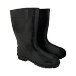 BOTA PVC WORK CANO LONGO PRETA COM FORRO CA36026