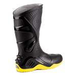 BOTA PVC CANO MEDIO COM FORRO MOTOSAFE 84BPM600 PTO/AMARELO CA34798