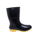 BOTA PVC SAFETY BOOTS CANO MEDIO COM FORRO PRETA/AMARELA CA42149