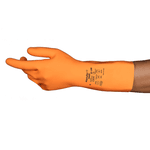 LUVA LATEX COM FORRO ALPHATEC 87-208 ORANGE HEAVY CA12869