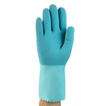 LUVA HY-CARE LATEX FORRADA 30CM 62-400 AZUL CA43067