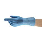 LUVA HY-CARE LATEX FORRADA 30CM 62-400 AZUL CA43067
