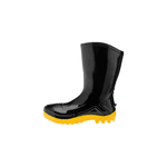 BOTA DE PVC CANO MEDIO COM FORRO 110VFLEXF PRETO/AMARELO CA42291