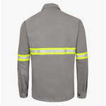 CAMISA NR10 ANTI-CHAMA C/REFLETIVO AM 1 BOLSO CINZA CA49500