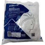 TOUCA TNT PLISSADA ELASTICO BRANCA PCT C/ 100 UNIDADES