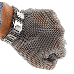 LUVA MALHA DE ACO 5 DEDOS AMBIDESTRA CA12203