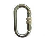 MOSQUETAO OVAL AÇO BICROMADO 25KN ROSCA CG670