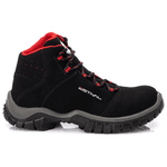 BOTINA MICROF. BICO PP CANO ALTO EN10071S2 PT/VERM CA44558