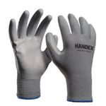 LUVA HAND POLI NITRILO CINZA CA46615