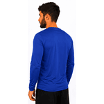 Camisa de Helanca Dry Fit com Proteção UV Comfort Azul Manga Longa CA47953