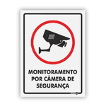 PLACA SINALIZACAO PS650 MONITORAMENTO POR CAMERA DE SEGURANCA