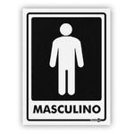 PLACA SINALIZACAO PS66 15X20MM BANHEIRO MASCULINO