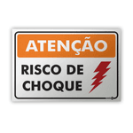 PLACA SINALIZACAO PR2008 RISCO DE CHOQUE ELETRICO