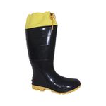 BOTA PVC COM POLAINA SAFETY BOOTS CANO ALTO PRETA/AMARELA CA42149