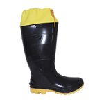 BOTA PVC COM POLAINA SAFETY BOOTS CANO ALTO PRETA/AMARELA CA42149